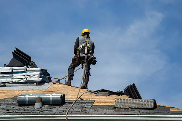 Professional Gutter Installation technician working in Cashiers, NC